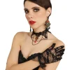 3 ACCESSOIRES DÉGUISEMENT GOTHIQUE BIJOUX GANTS