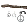 3 ACCESSOIRES DÉGUISEMENT HIPPIE PEACE LOVE ADULTE
