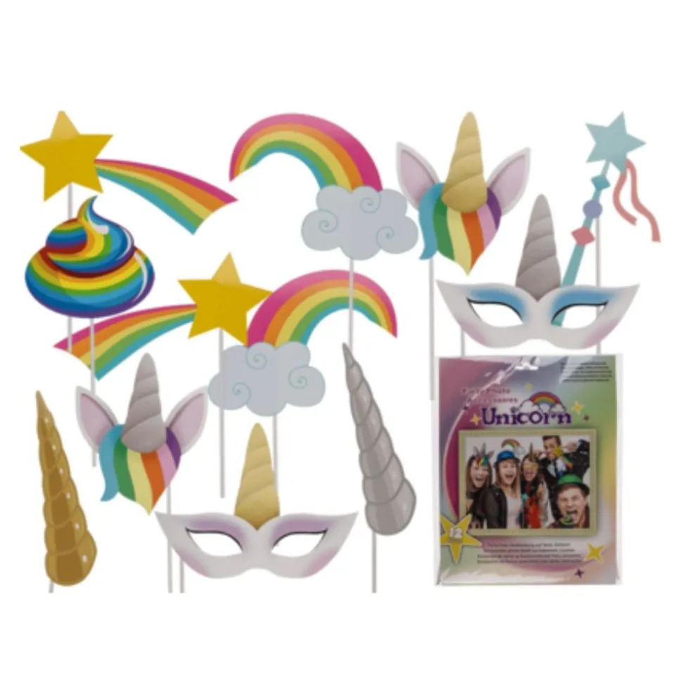 ACCESSOIRES PHOTO FESTIF SUR BATONNET LICORNE