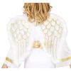 AILES ANGE POLYESTER PLUMES BLANC OR 47X40CM