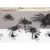 4 ARAIGNÉES DÉCO 5X4X1.5CM NOIR PAILLETÉ