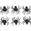 6 ARAIGNÉES PAILLETTES DÉCORATIVES PVC 7CM NOIR