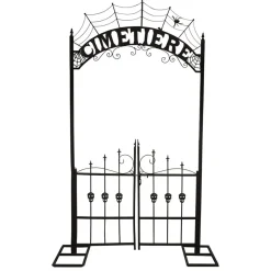 ARCHE MÉTAL DÉCORATIVE ENTRÉE CIMETIÈRE 2.7M NOIR