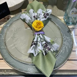 8 ASSIETTES CARTON OLIVIER 23CM VERT-DE-GRIS