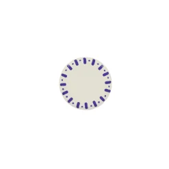 6 ASSIETTES CARTON RAYÉ DOLCE VITA 18CM BLEU BLANC