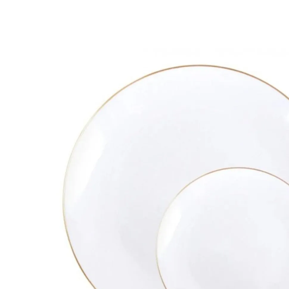 32 ASSIETTES CLASSIC COLLECTION BLANC OR