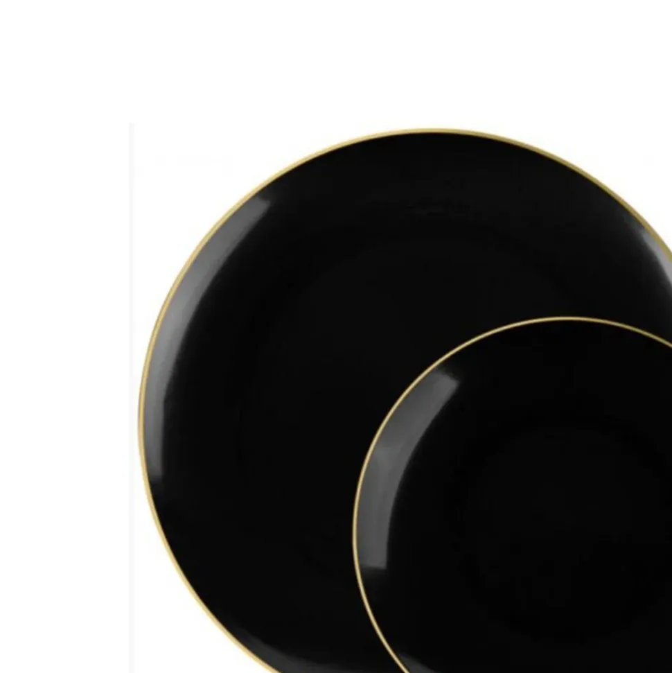 32 ASSIETTES CLASSIC COLLECTION NOIR OR