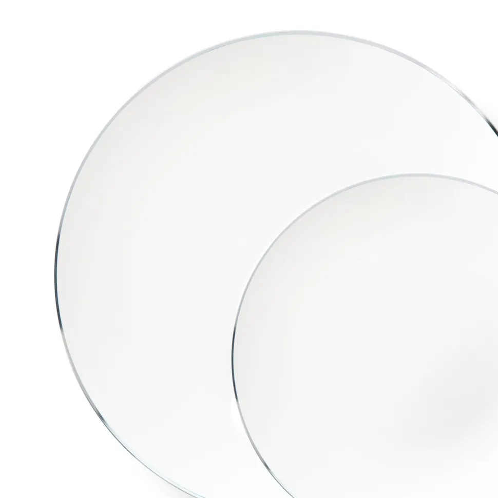 32 ASSIETTES CLASSIC COLLECTION BLANC ARGENT