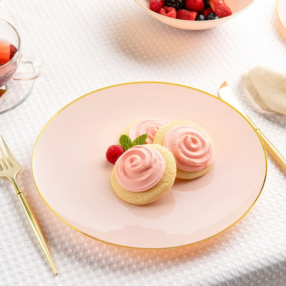 32 ASSIETTES CLASSIC COLLECTION ROSE OR