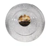 4 ASSIETTES DE PRÉSENTATION GLAMOUR 33CM ARGENT