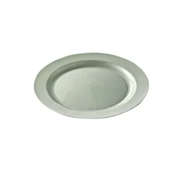 12 ASSIETTES RONDES RÉUTILISABLES 19CM ARGENT