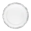 32 ASSIETTES RÉUTILISABLE ARISTOCRATE BLANC ARGENT