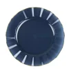 6 ASSIETTES RÉUTILISABLES BORD OR 26CM MARINE