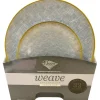 32 ASSIETTES RÉUTILISABLES WEAVE TRANSPARENT