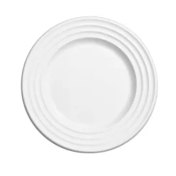 50 ASSIETTES VAGUE FIBRE DE CANNE BIO 26CM BLANC