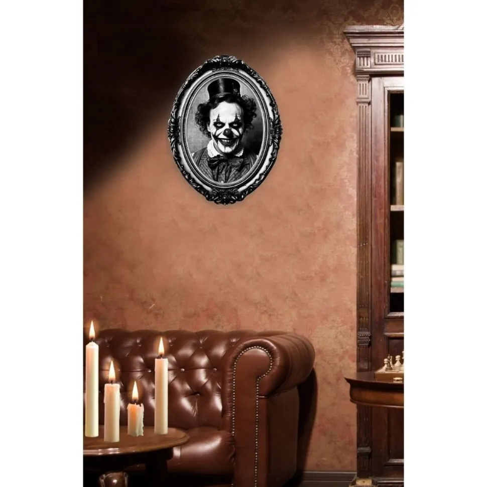 AUTOCOLLANT CADRE BAROQUE VINTAGE CLOWN 30X23CM