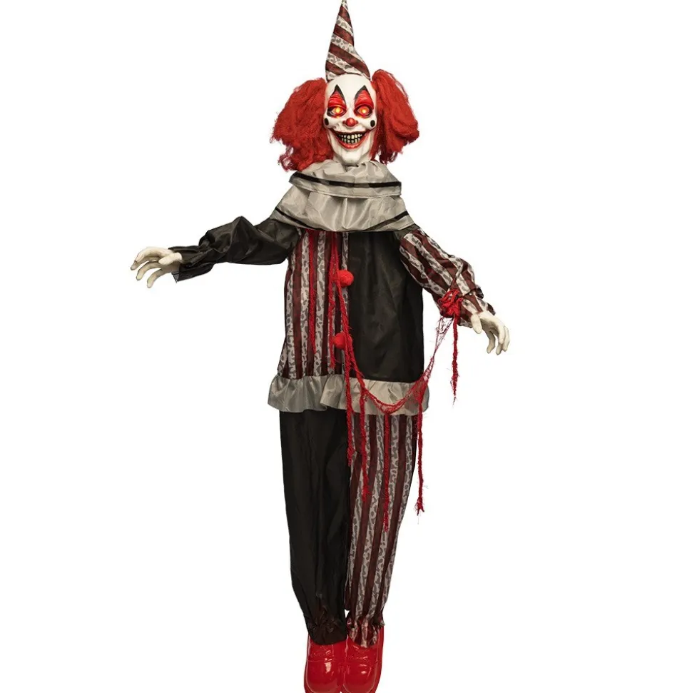 AUTOMATE CLOWN FOU PENDU ANIMÉ SON LUMIÈRE 1.75M