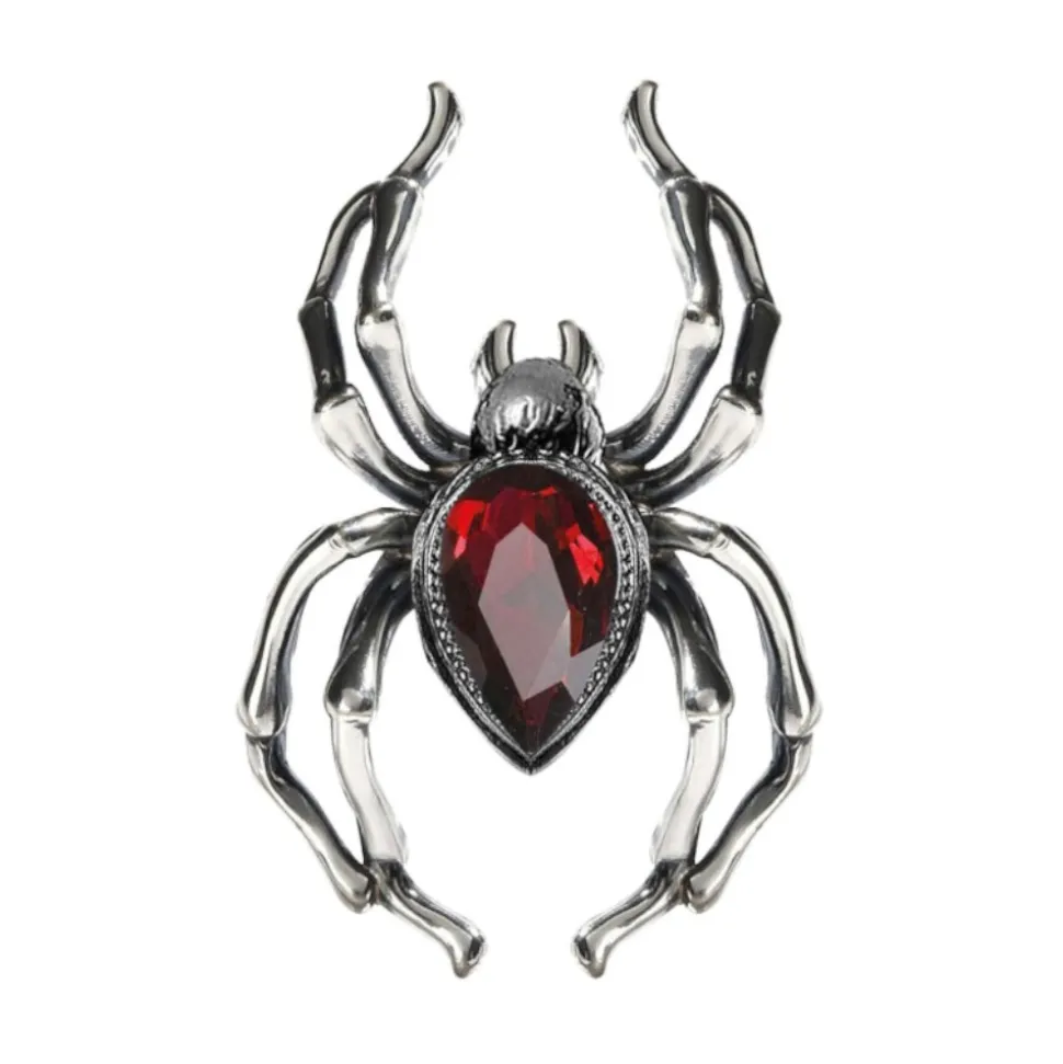 BAGUE FANTAISIE RÉGLABLE ARAIGNÉE RUBIS FEMME