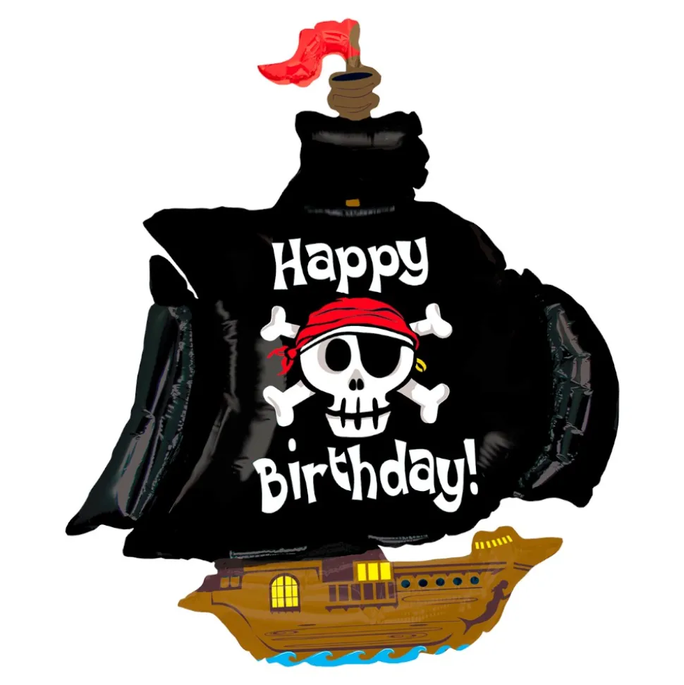 BALLON ALU FORME BATEAU DE PIRATE 117CM