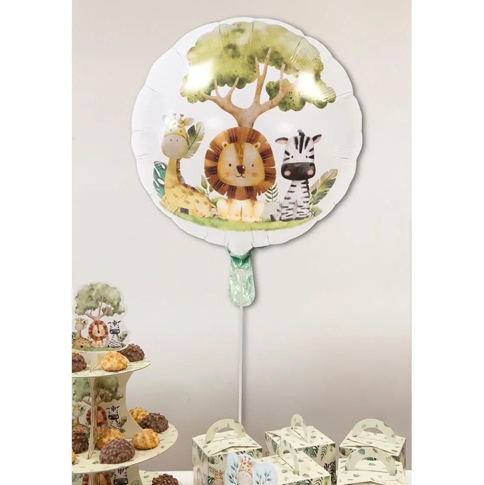 BALLON ALUMINIUM ANIMAUX DE LA SAVANE 45CM