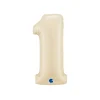 BALLON ALUMINIUM CHIFFRE 1 102CM BEIGE