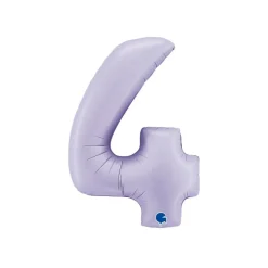 BALLON ALUMINIUM CHIFFRE 4 102CM LILAS