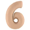 BALLON ALUMINIUM CHIFFRE 6 102CM NUDE SATIN