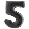 BALLON ALUMINIUM CHIFFRE 5 102CM NOIR