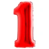 BALLON ALUMINIUM CHIFFRE 1 102CM ROUGE