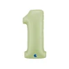 BALLON ALUMINIUM CHIFFRE 1 102CM VERT OLIVE
