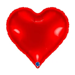 BALLON ALUMINIUM CUR BOMBÉ 46CM ROUGE