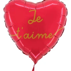 BALLON ALUMINIUM CUR DOUBLE FACE AMOUR 46CM ROUGE