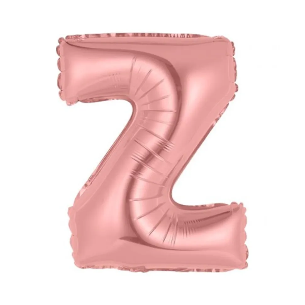 BALLON ALUMINIUM LETTRE Z 36CM ROSE GOLD