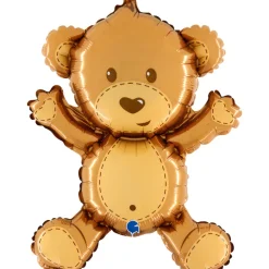 BALLON ALUMINIUM NOUNOURS D'AMOUR 28X32CM BRUN