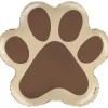 BALLON ALUMINIUM PATTE DE CHIEN 60X56CM MARRON