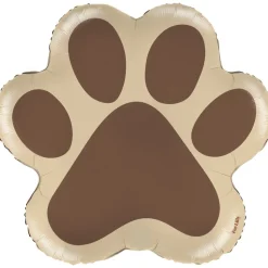 BALLON ALUMINIUM PATTE DE CHIEN 60X56CM MARRON