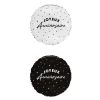 BALLON ALUMINIUM ROND ANNIVERSAIRE 50CM NOIR