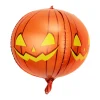 BALLON ALUMINIUM SPHÈRE CITROUILLE 40CM ORANGE