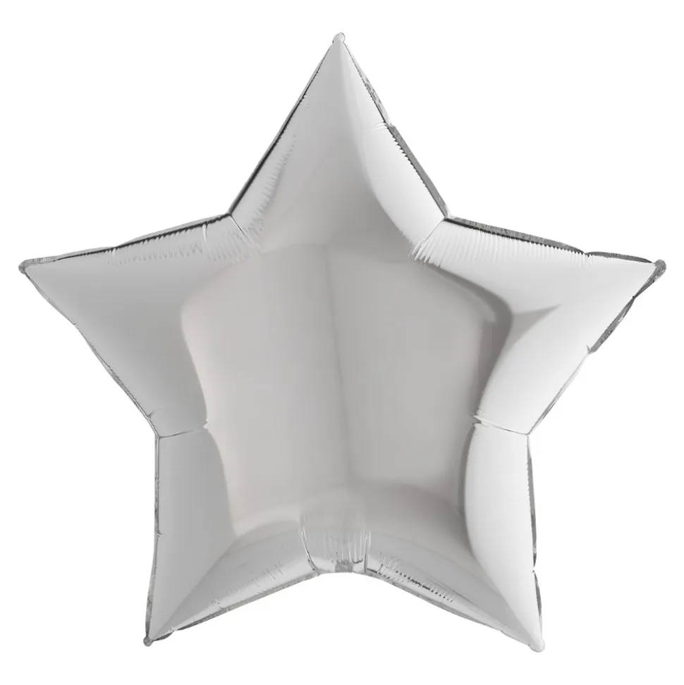 BALLON ALUMINIUM ÉTOILE 91CM ARGENT
