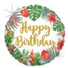 BALLON ALU ROND TROPICAL HAPPY BIRTHDAY 46CM