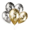 5 BALLONS BIO SHINY NOMBRE 60 33CM MULTICOLORE