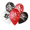 5 BALLONS LATEX BIO PIRATES 33CM NOIR