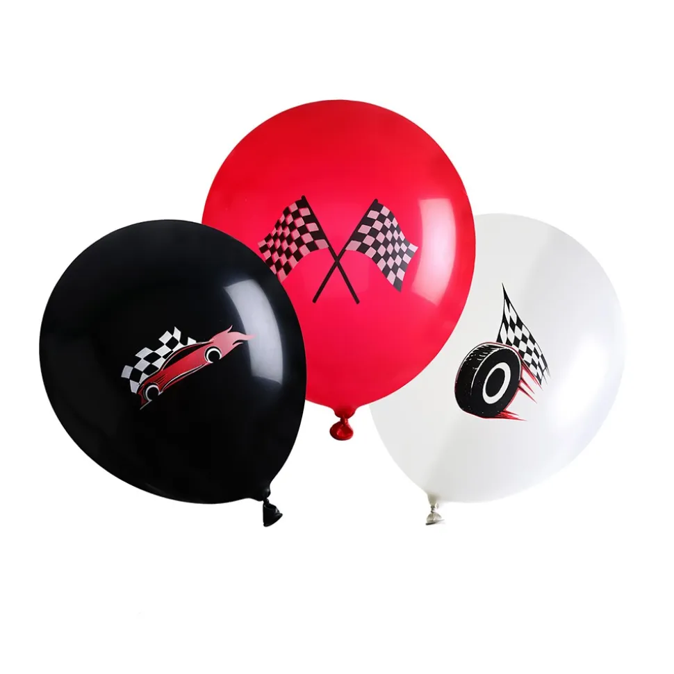 6 BALLONS LATEX COURSE FORMULE 1 30CM