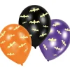 6 BALLONS LATEX FLUORESCENTS CHAUVE-SOURIS 27CM