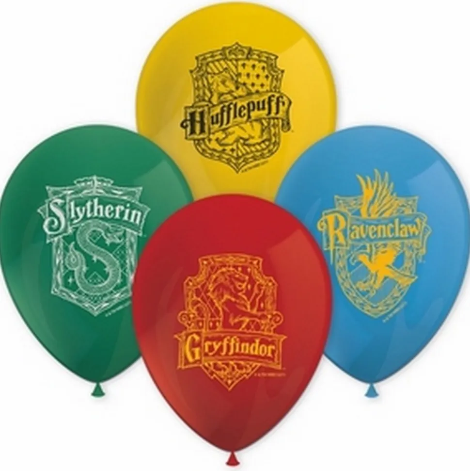 8 BALLONS LATEX MAISON POUDLARD HARRY POTTER 28CM