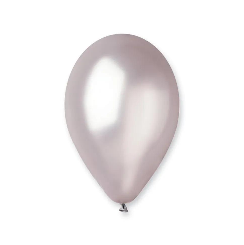 50 BALLONS LATEX MÉTALLISÉS ARGENT BIO 30
