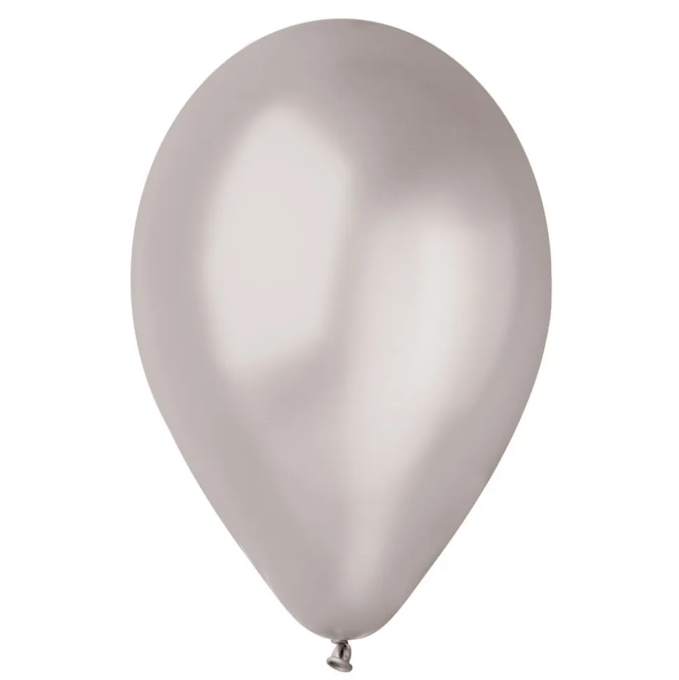 50 BALLONS LATEX MÉTALLISÉS ARGENT BIO 30