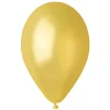 10 BALLONS LATEX MÉTALLISÉS JAUNE BIO 30CM