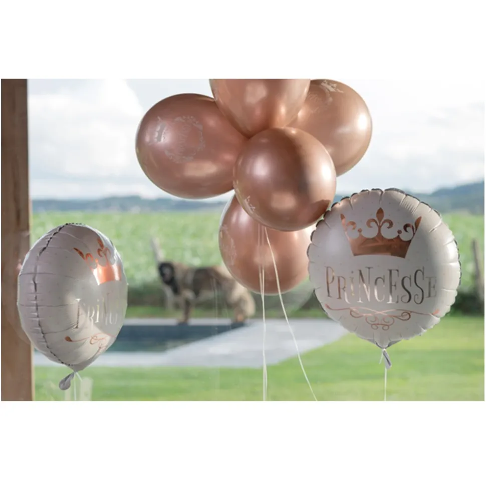 6 BALLONS LATEX PRINCESSE Ø30CM ROSE GOLD