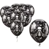 10 BALLONS LATEX SQUELETTE 30CM NOIR